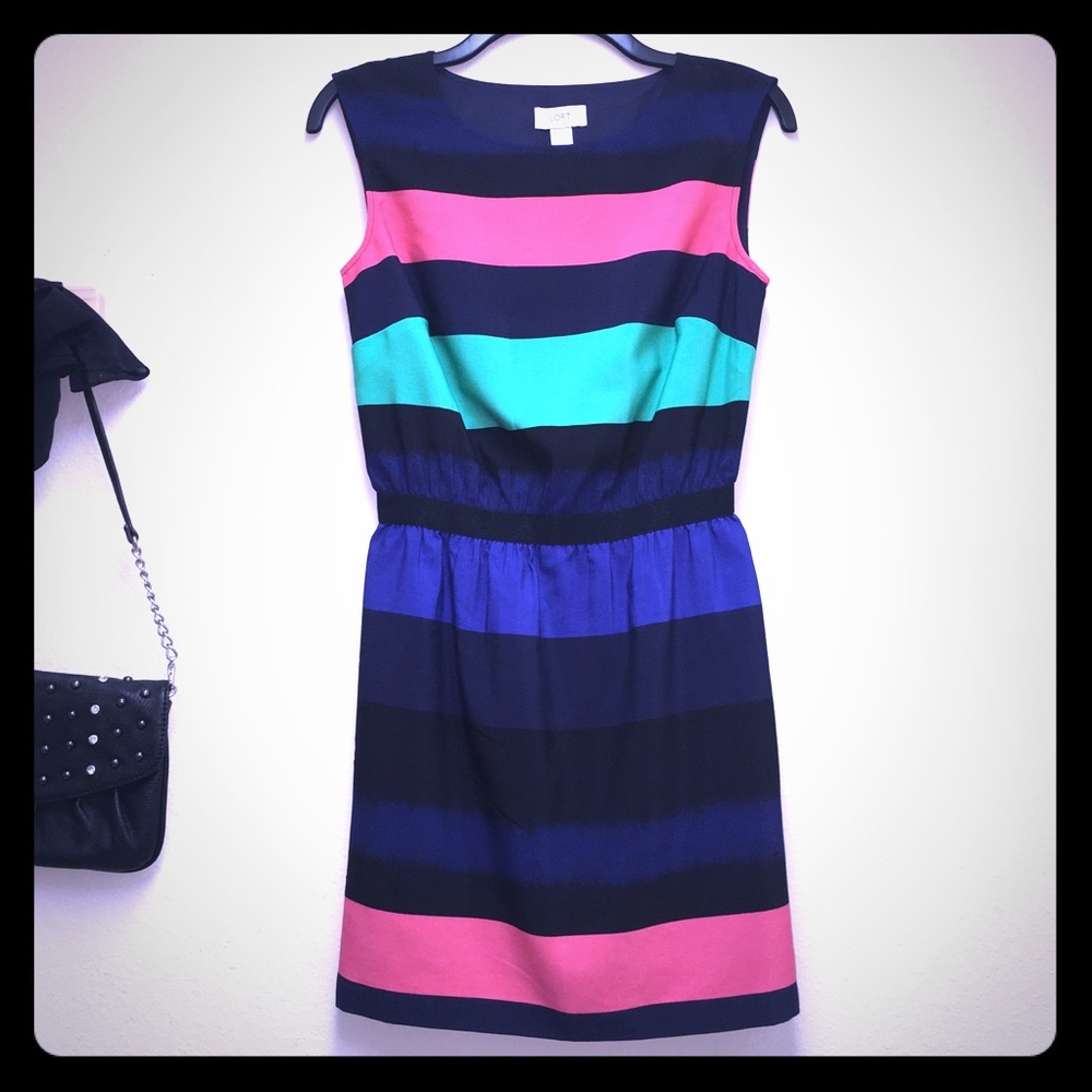 LOFT Petites XSP Sleeveless Elastic Waist Dress